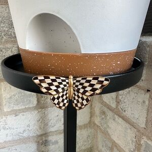 MacKenzie-Childs Checkered Butterfly magnet in courtly check and Gold